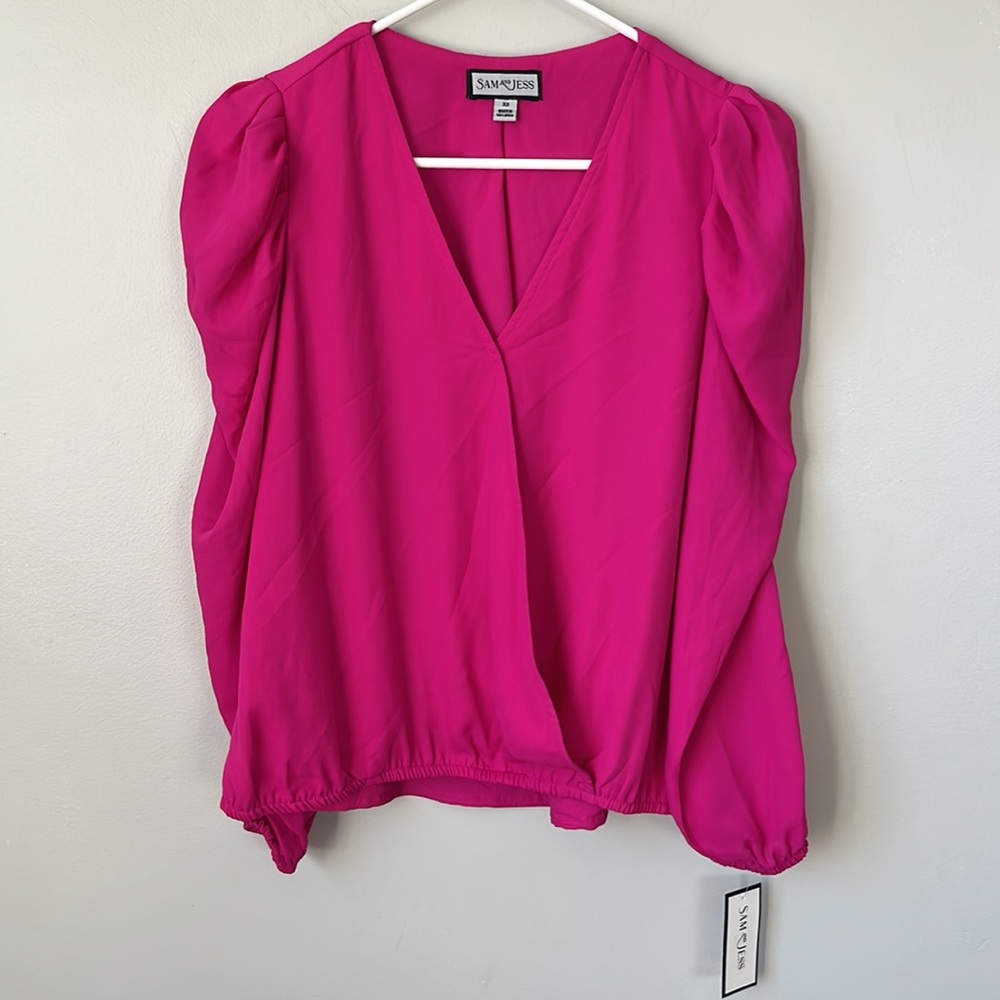 Sam and Jess XS hot pink blouse